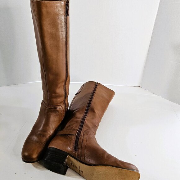 Corso Como Brown Women's Tall Equestrian Leather Riding Boots Size 6.5 - Picture 2 of 7